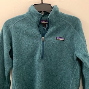 Teal Patagonia quarter zip